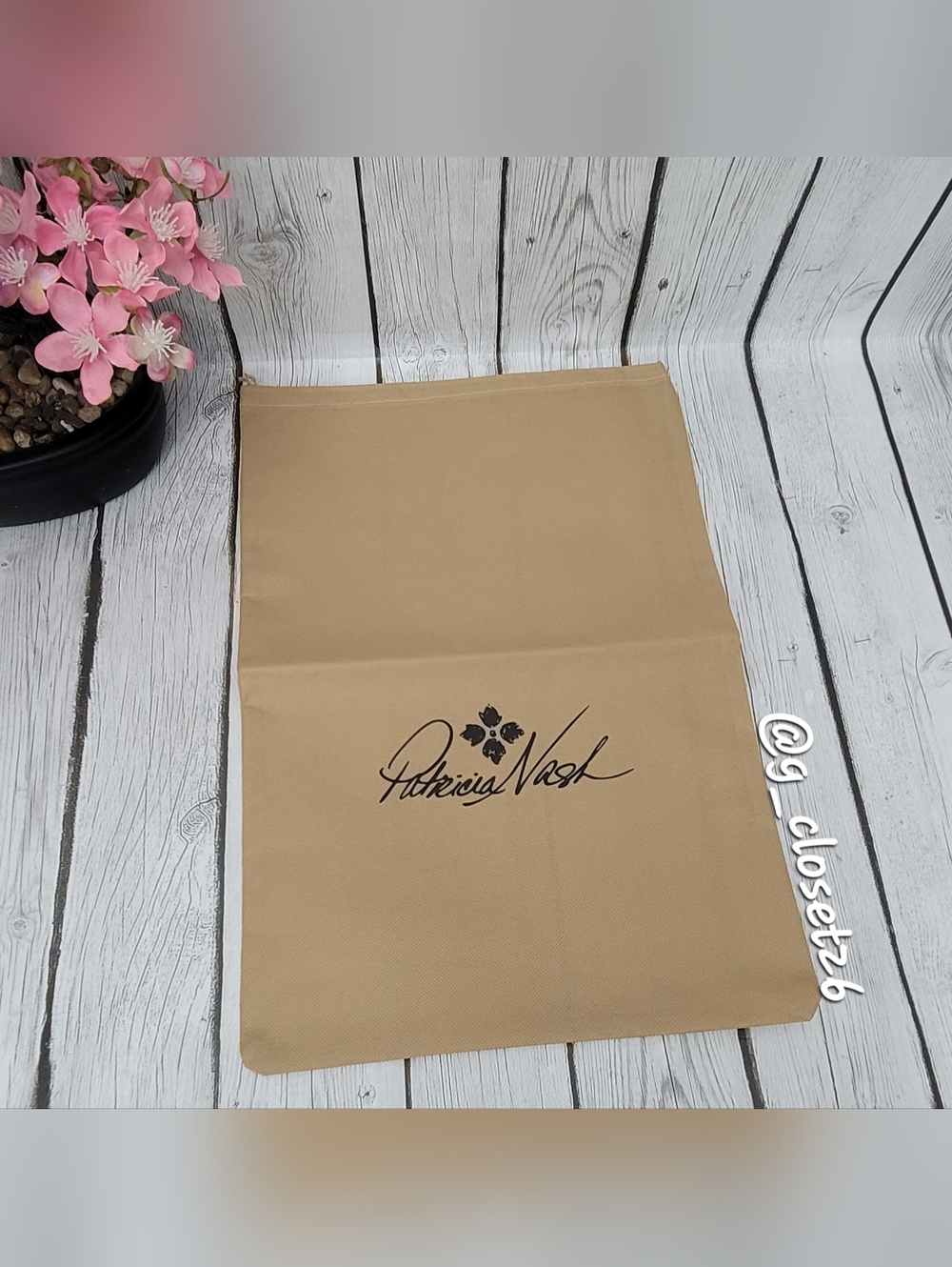 Patricia Nash Tan Logo Dust Bag